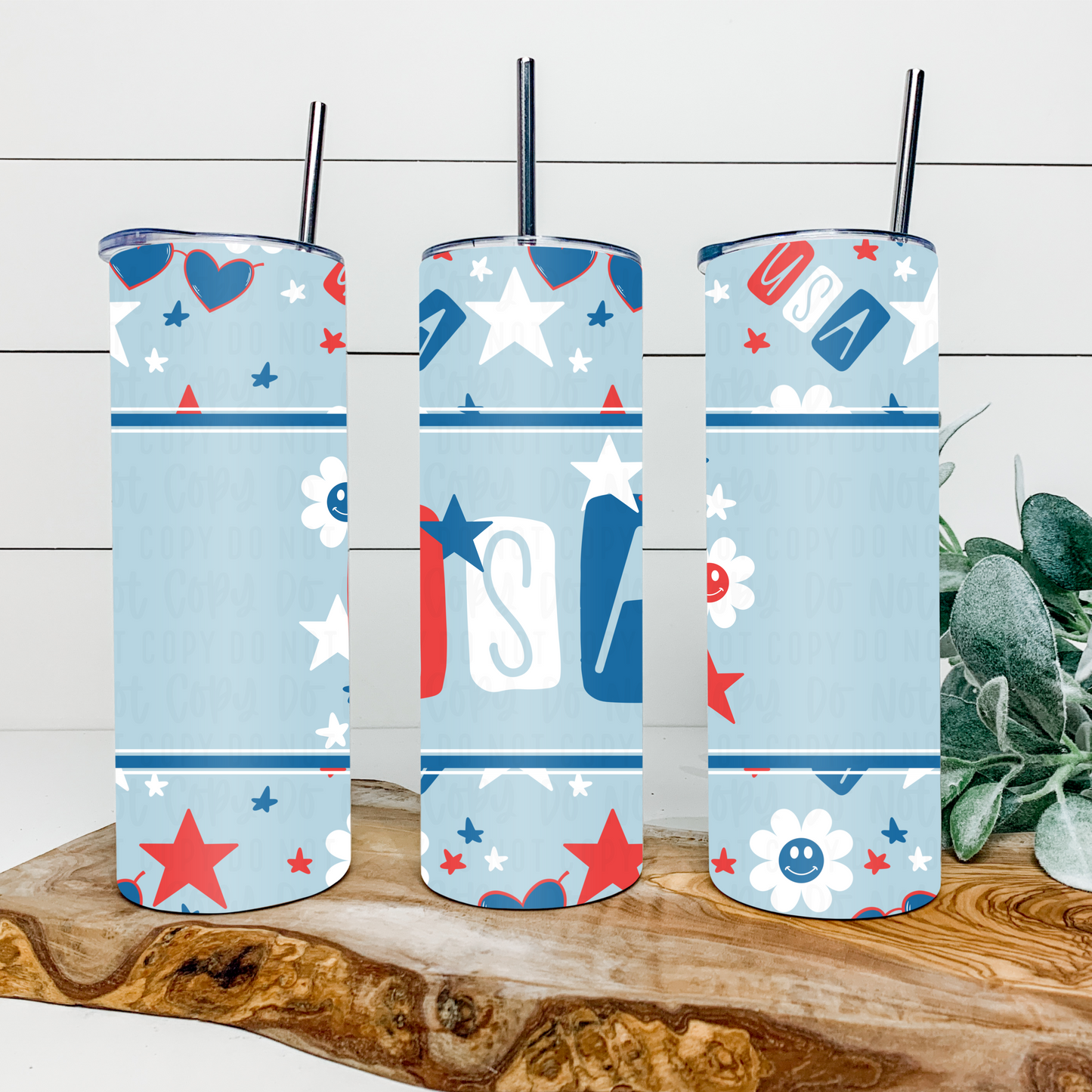 USA 20oz Tumbler Wrap | Split Tumbler Wrap | Seamless Tumbler Wrap