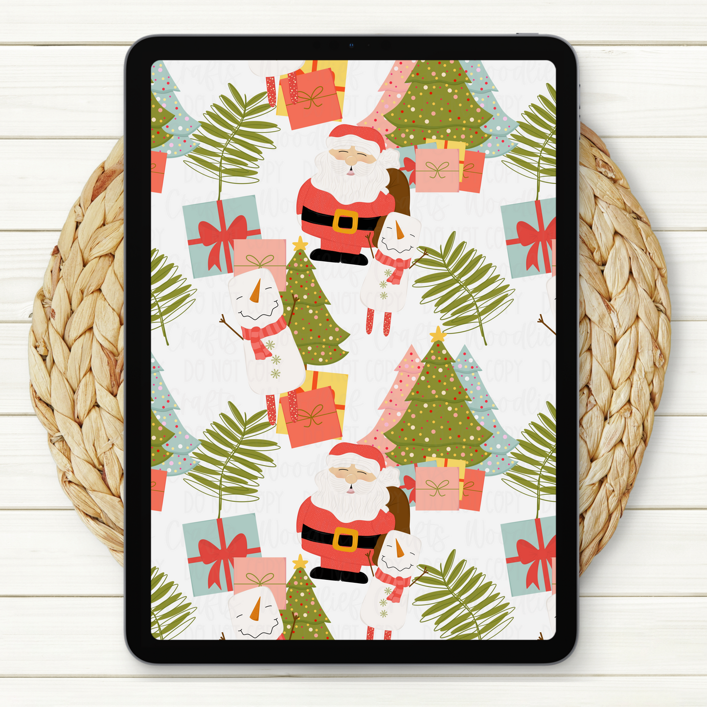 Its The Holly Jolly Holidays Seamless Digital Paper | Two Scales Included | 5 Skin Tones Included