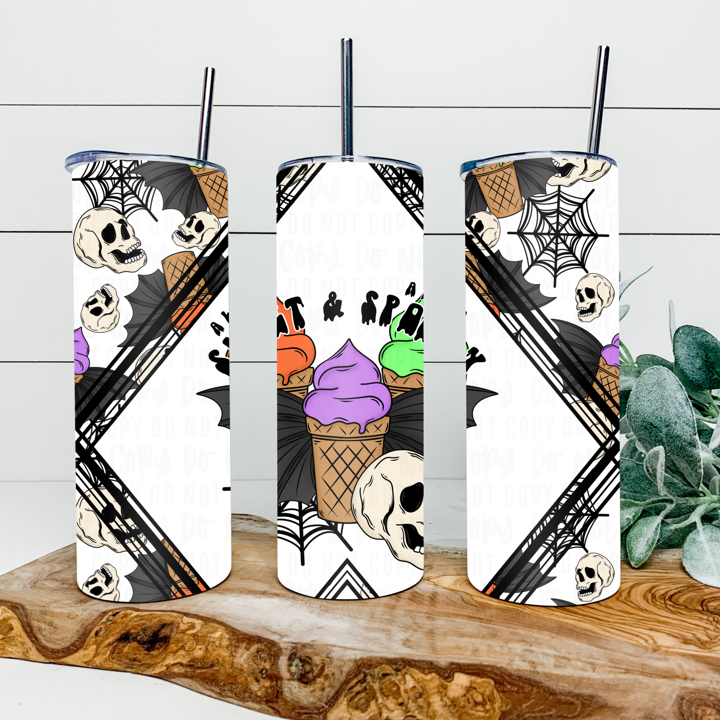 A Little Sweet & A Lotta Spooky 20oz Tumbler Wrap | X Split Tumbler Wrap | Seamless Tumbler Wrap