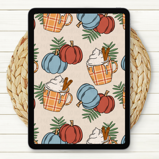 Happy Harvest Coffee Company Seamless Digital Paper | Two Scales Included
