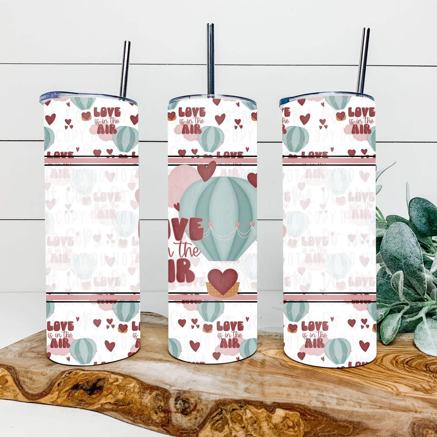 Love Is In The Air 20oz Tumbler Wrap | Split Tumbler Wrap | Seamless Tumbler Wrap