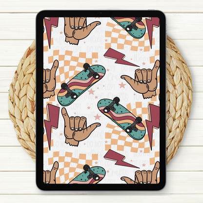 Rad Vibes Seamless Digital Paper | Two Scales Included | 3 Skin Tones Included