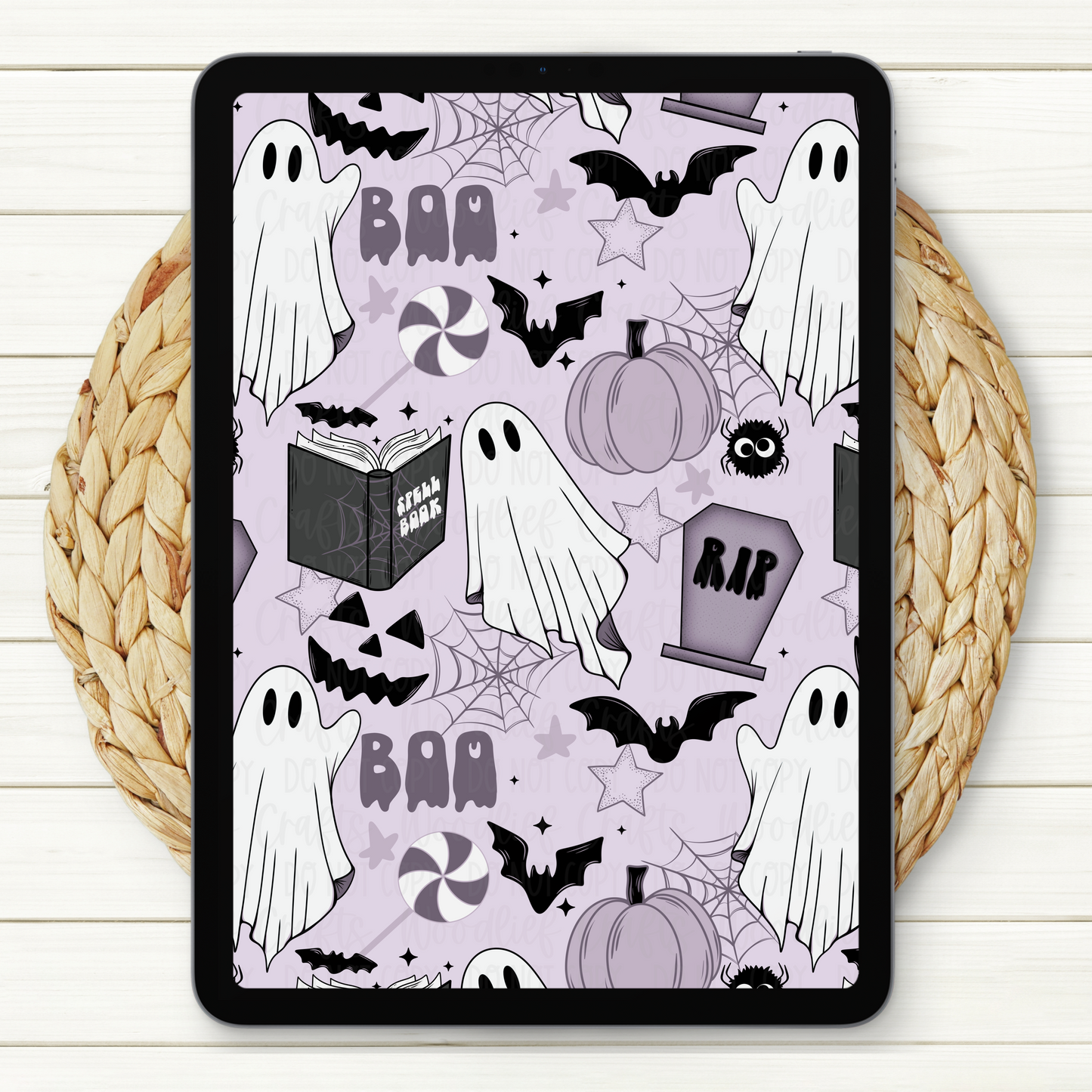 Spooky University Seamless Digital Paper | Two Scales Included