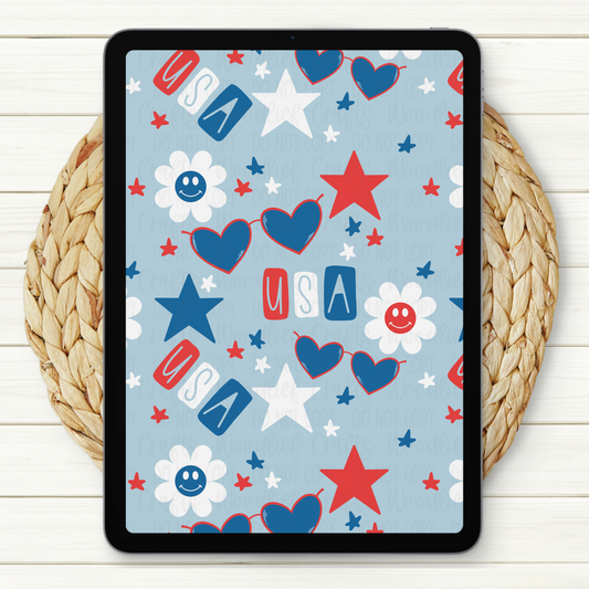 USA Seamless Digital Paper | Two Scales Included