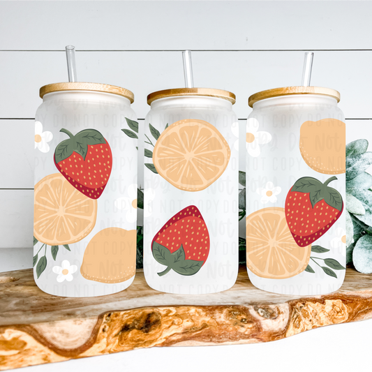 Strawberries & Lemons 16oz Tumbler Wrap