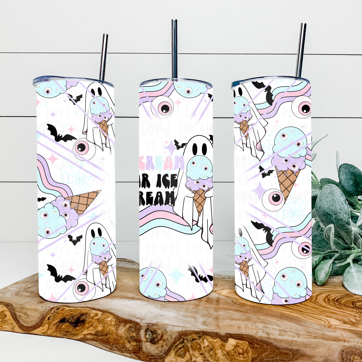 I Scream For Ice Cream 20oz Tumbler Wrap | Burst Tumbler Wrap | Seamless Tumbler Wrap