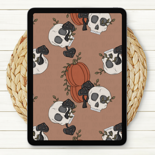 Pumpkin Spice Gives Me Life Seamless Digital Paper | Two Scales Included