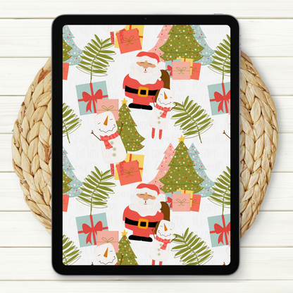 Its The Holly Jolly Holidays Seamless Digital Paper | Two Scales Included | 5 Skin Tones Included