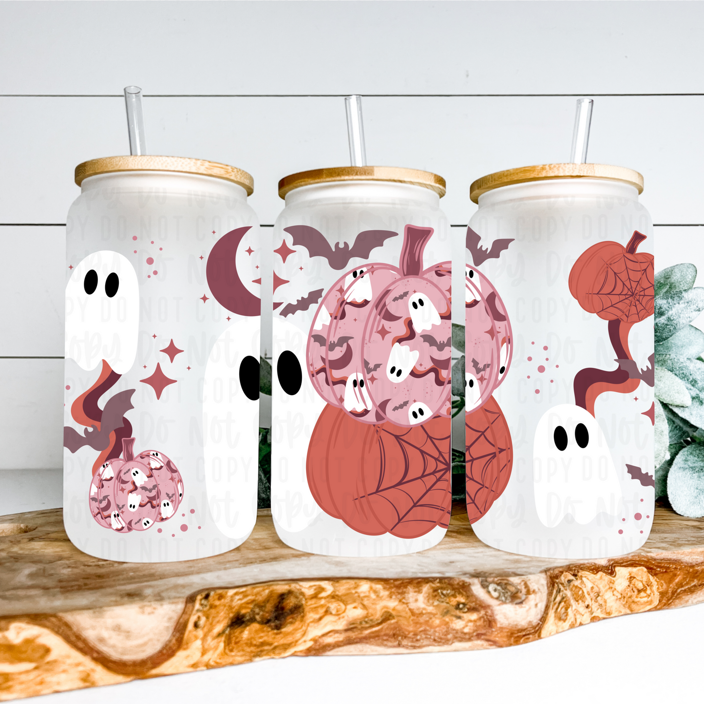 Pumpkins & Ghost 16oz Tumbler Wrap