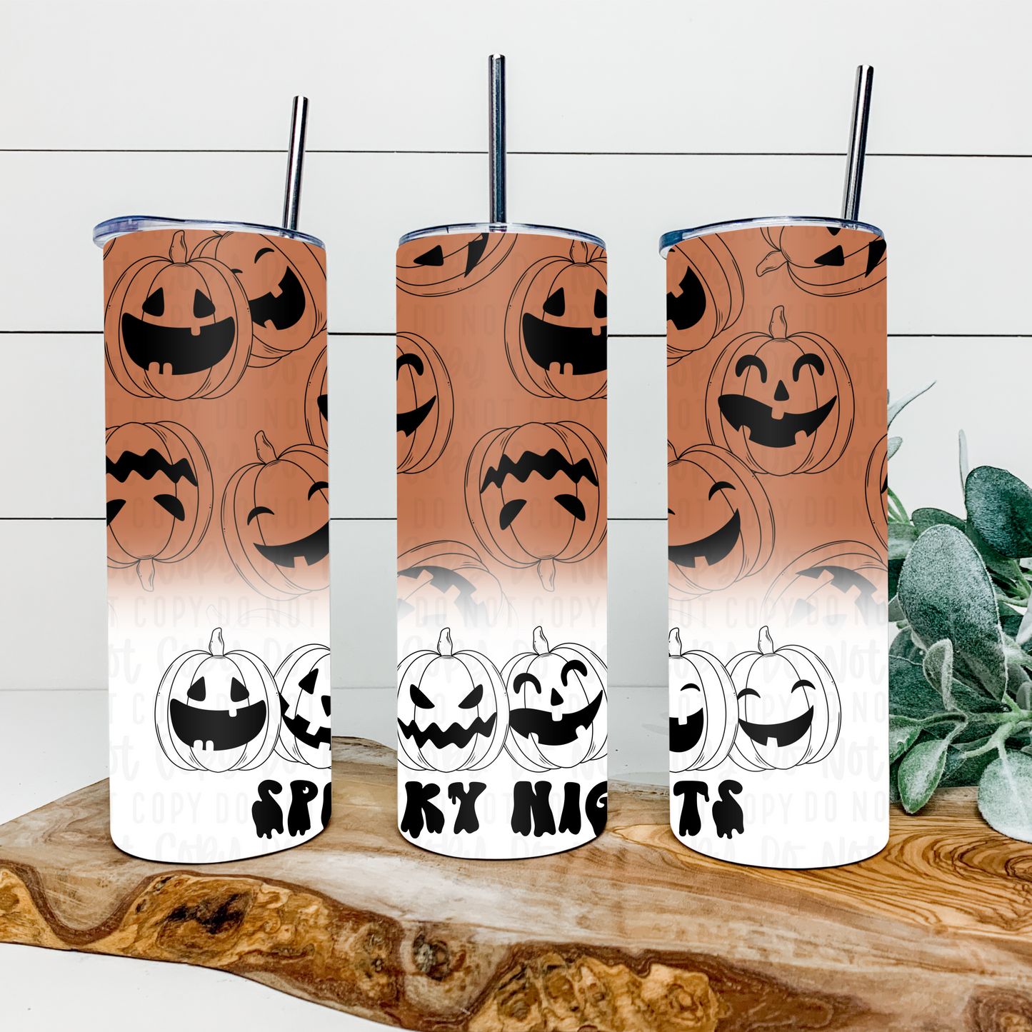 Spooky Nights 20oz Tumbler Wrap | Seamless Tumbler Wrap