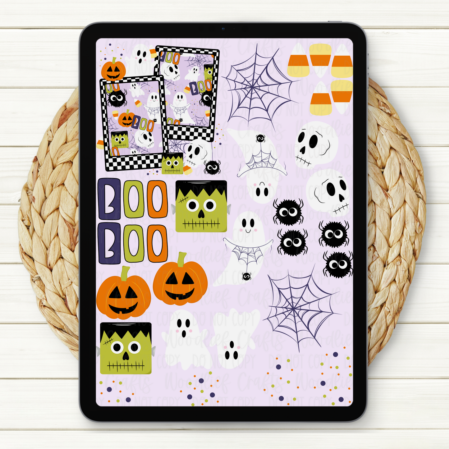 Boo Element Sheet Digital Download | Transparent Background