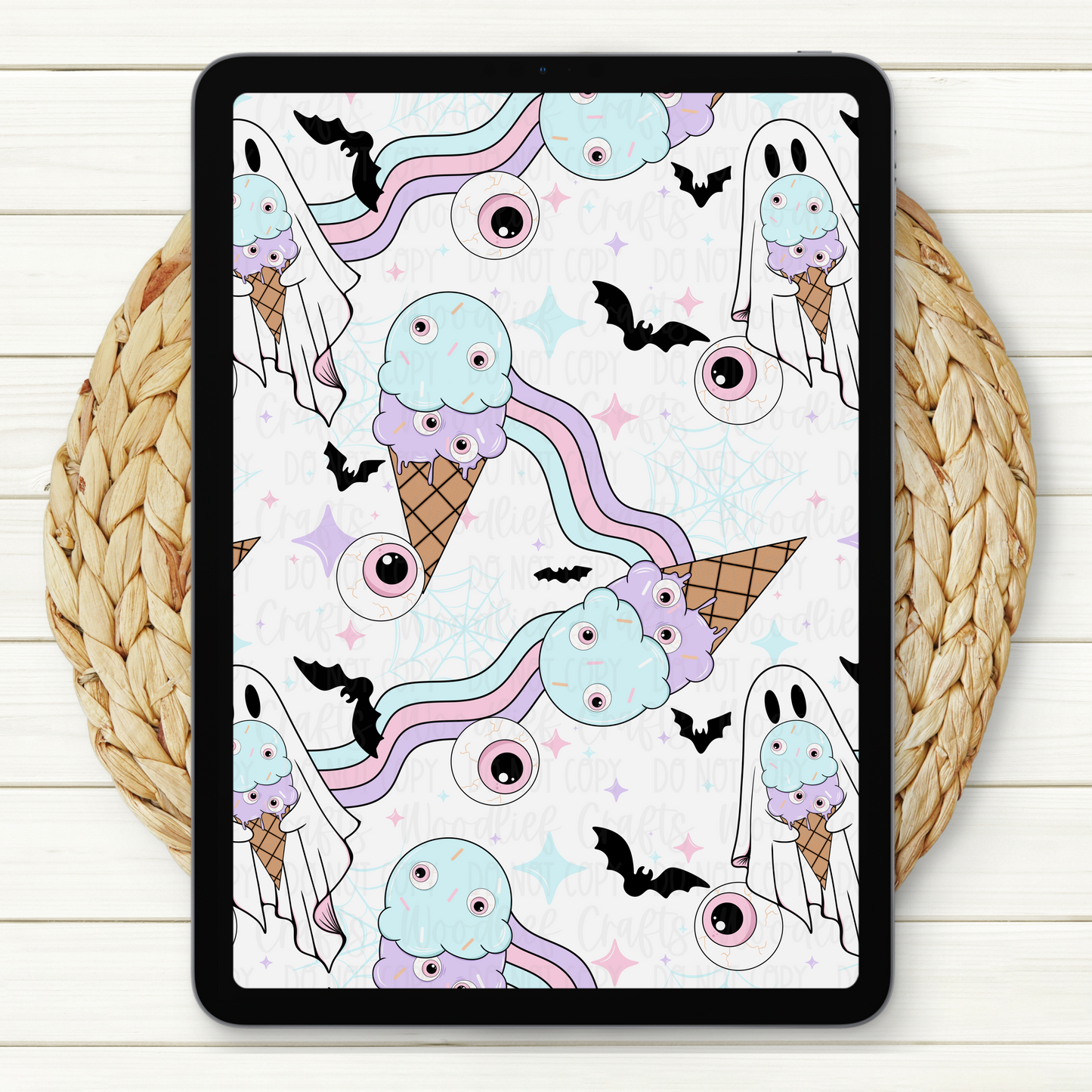 I Scream For Ice Cream Seamless Digital Paper | Two Scales Included