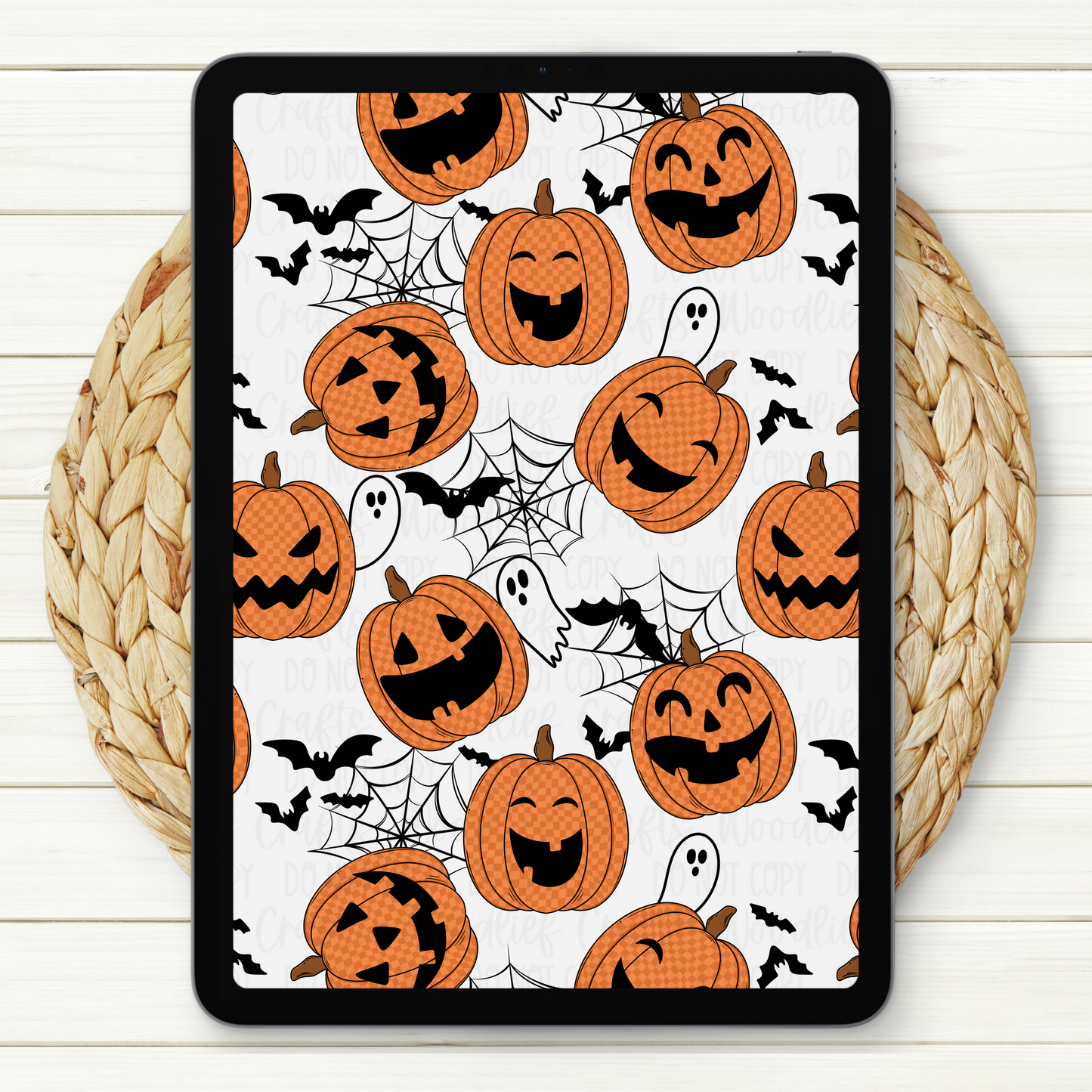 Jack-O-Lanterns Seamless Digital Paper | Two Scales Included