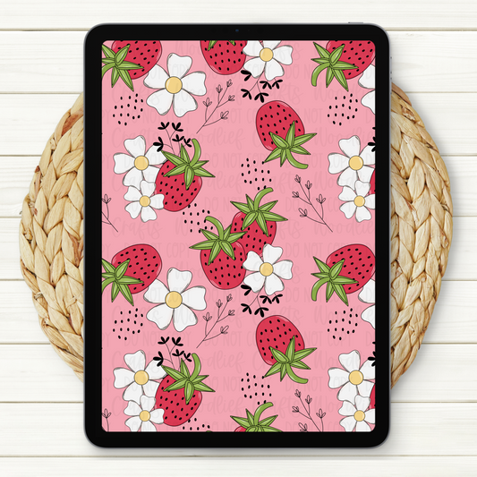 Sunshine & Strawberries Seamless Digital Paper | Two Scales Included