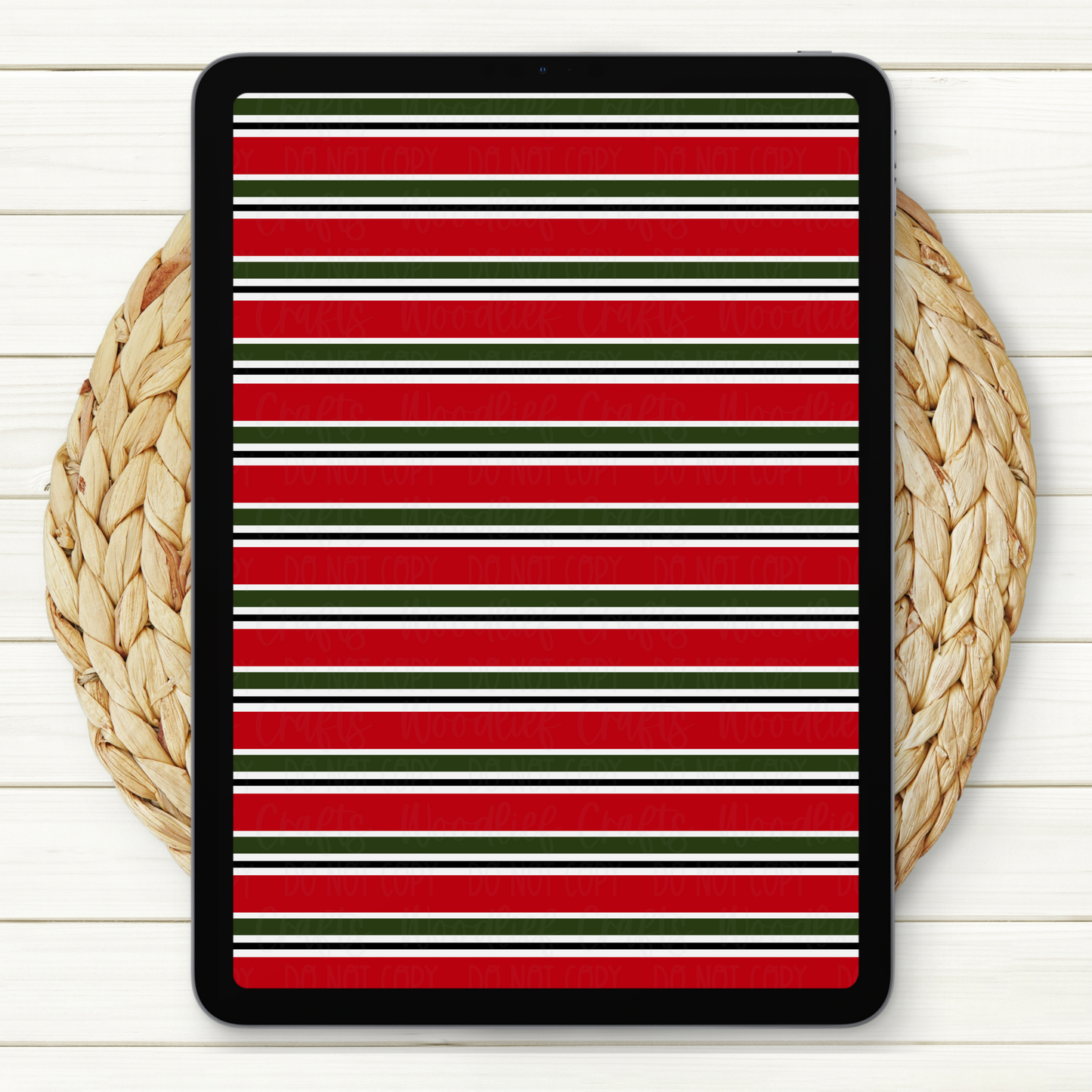 Classic Christmas Stripes Seamless Digital Paper | Two Scales Included