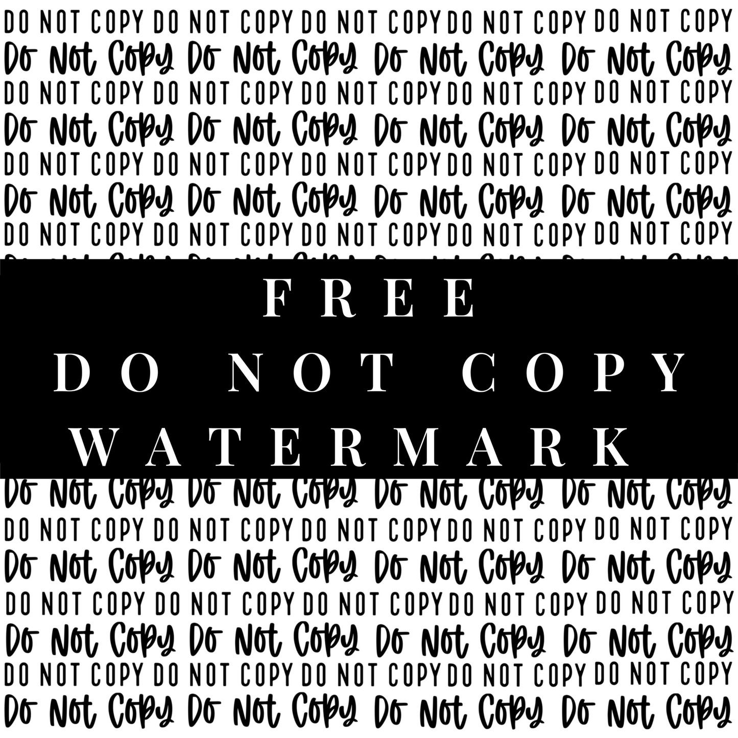 Free Do Not Copy Watermark & Procreate Stamp