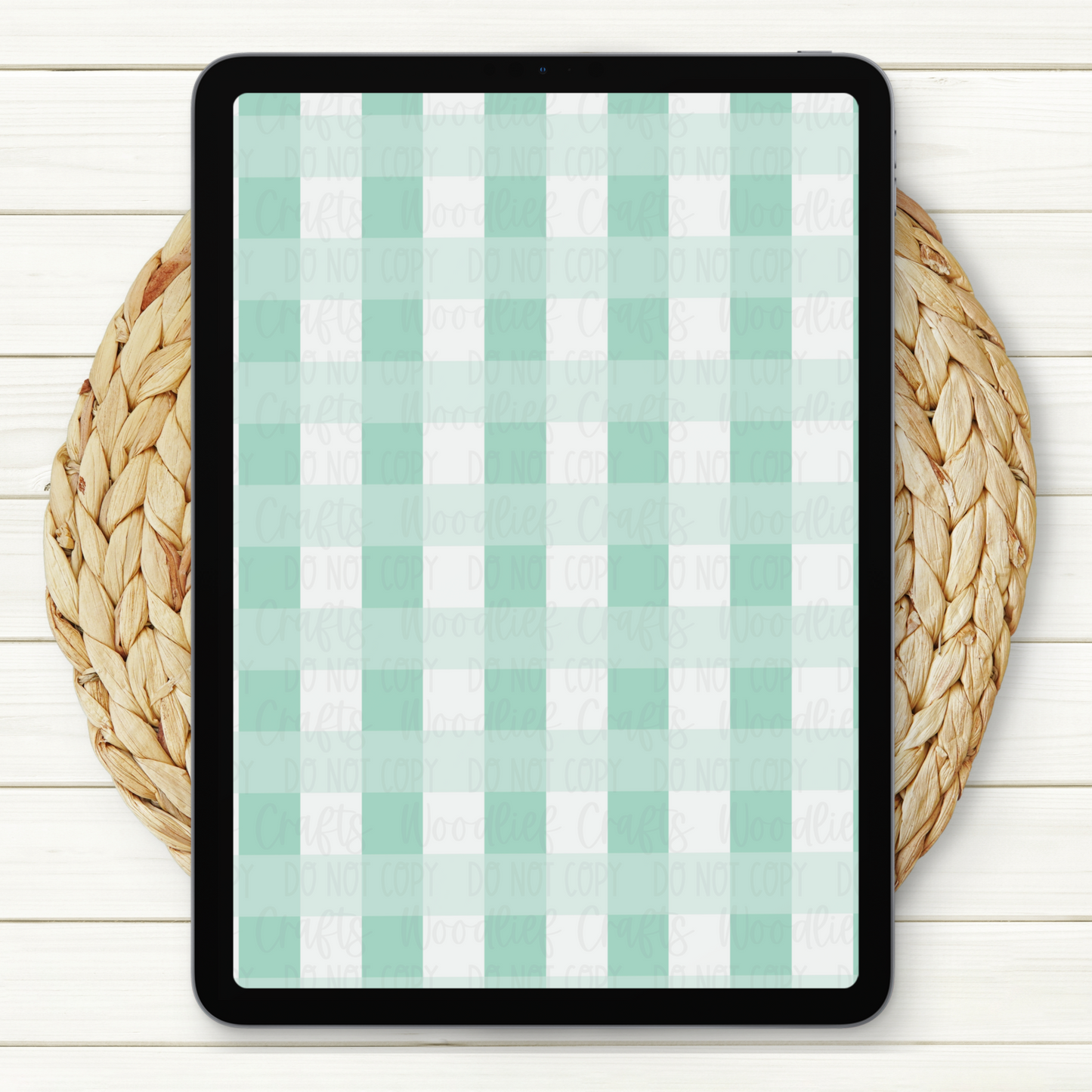 Aqua Plaid Seamless Digital Paper | Two Scales Included
