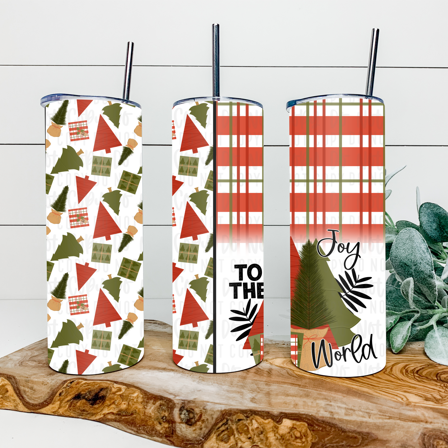 Joy To The World 20oz Tumbler Wrap | Split Tumbler Wrap