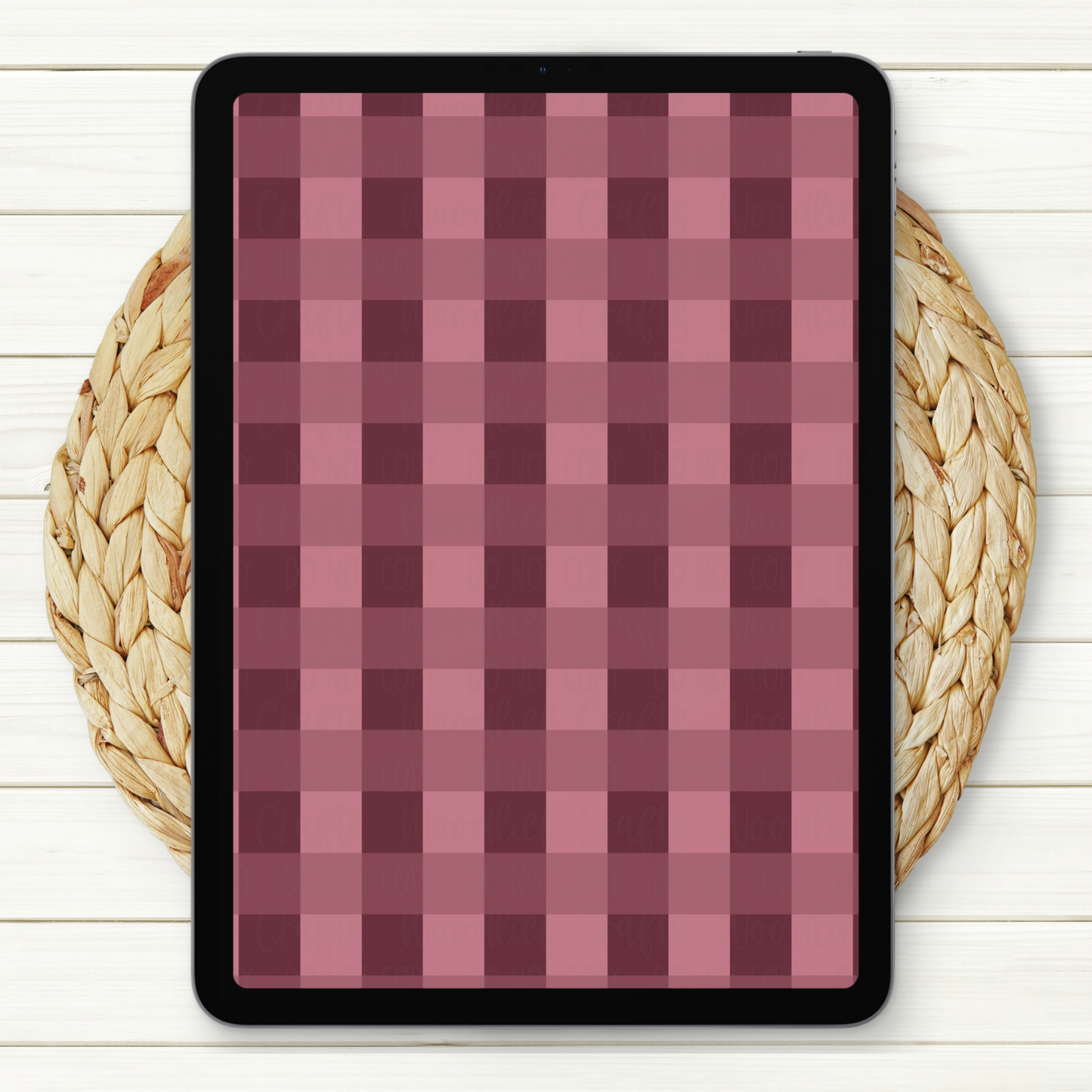 Pink Plaid Seamless Digital Paper | Two Scales Included