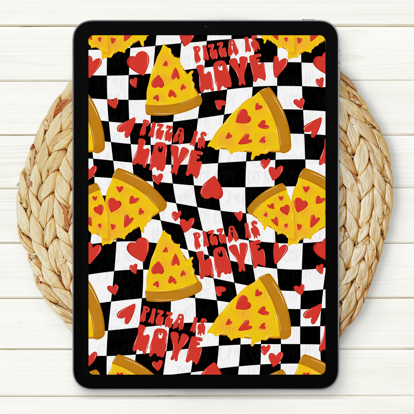 Pizza Is Love Seamless Digital Paper | Two Scales Included