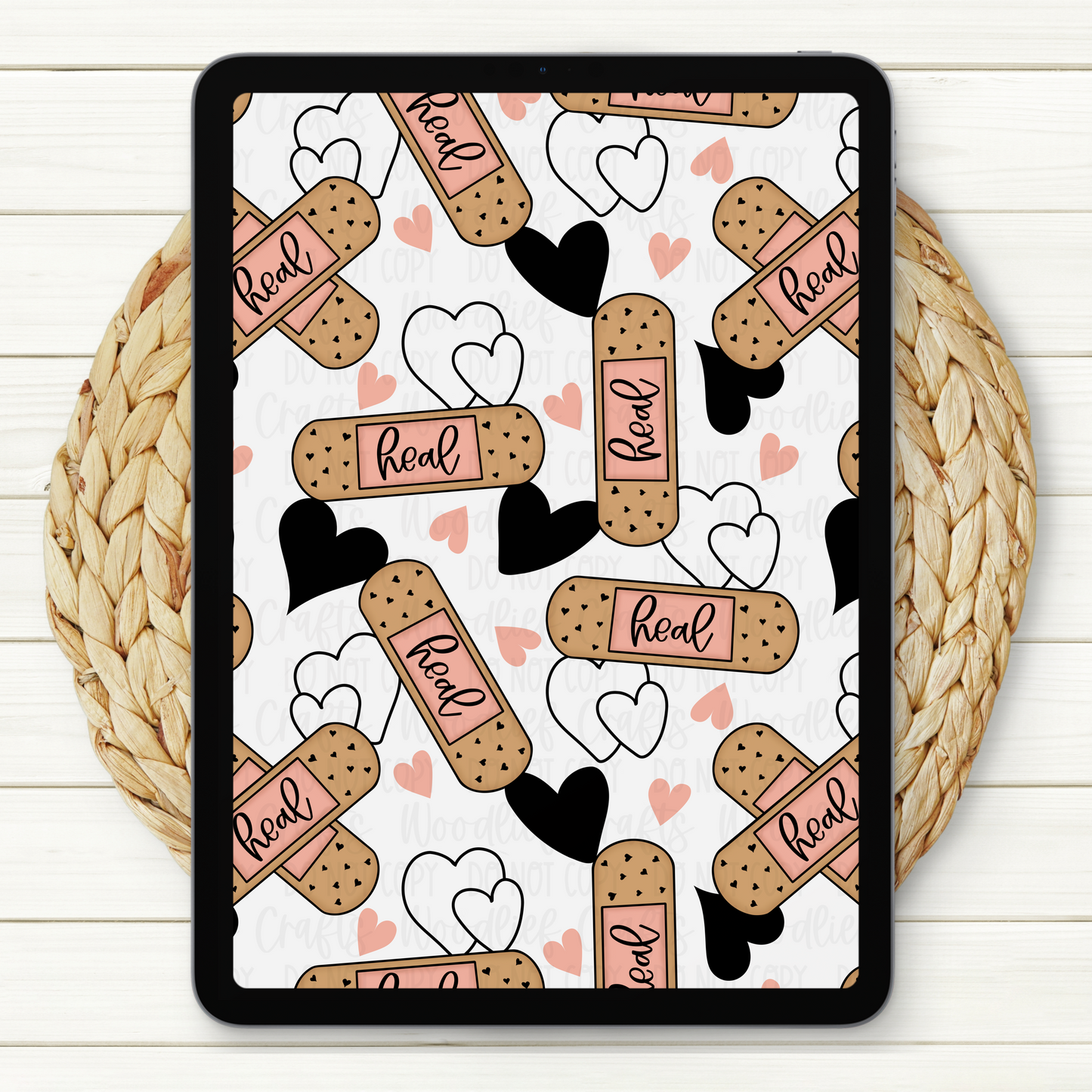 Best Friends Heal Your Trauma Seamless Digital Paper | Two Scales Included