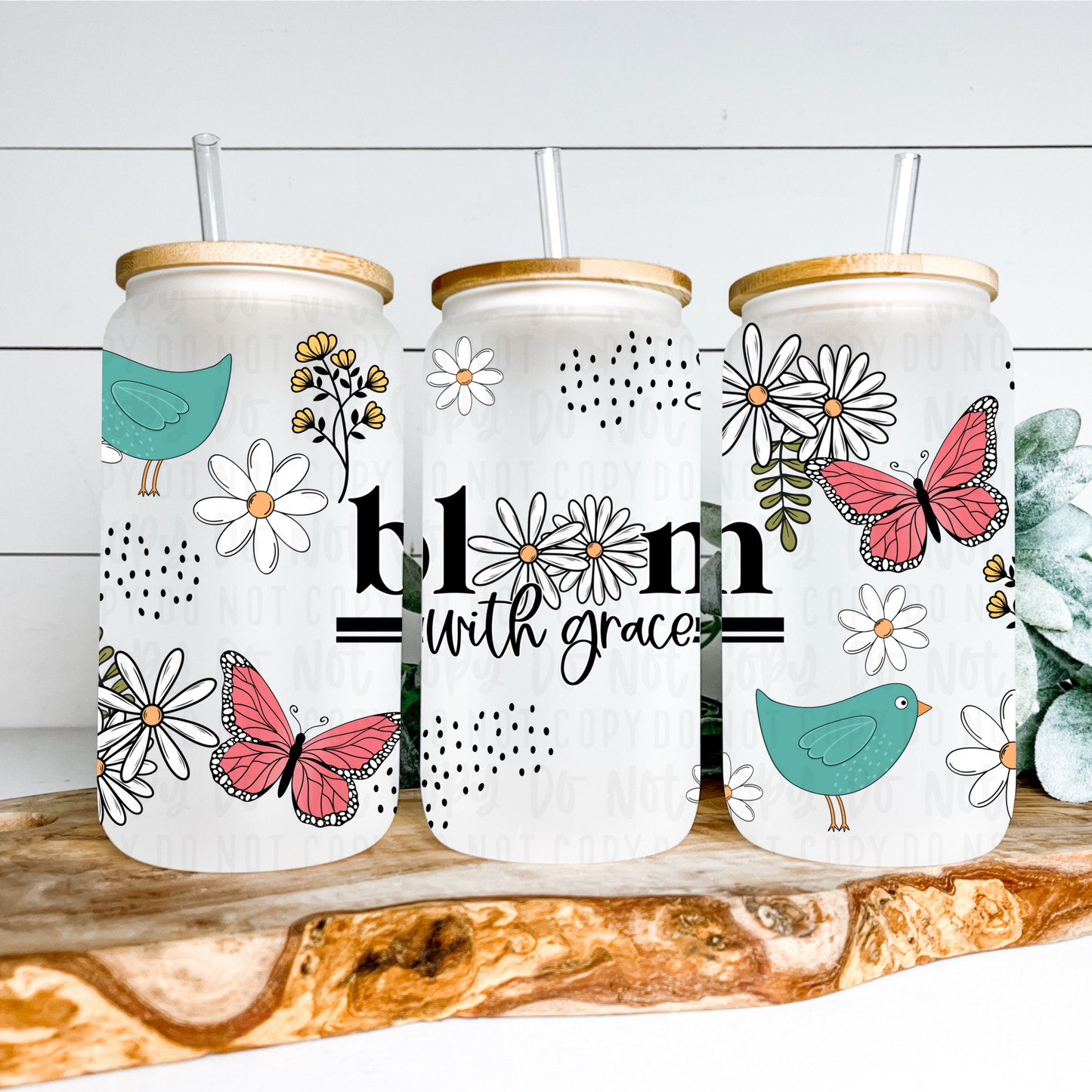 Bloom With Grace 16oz Tumbler Wrap