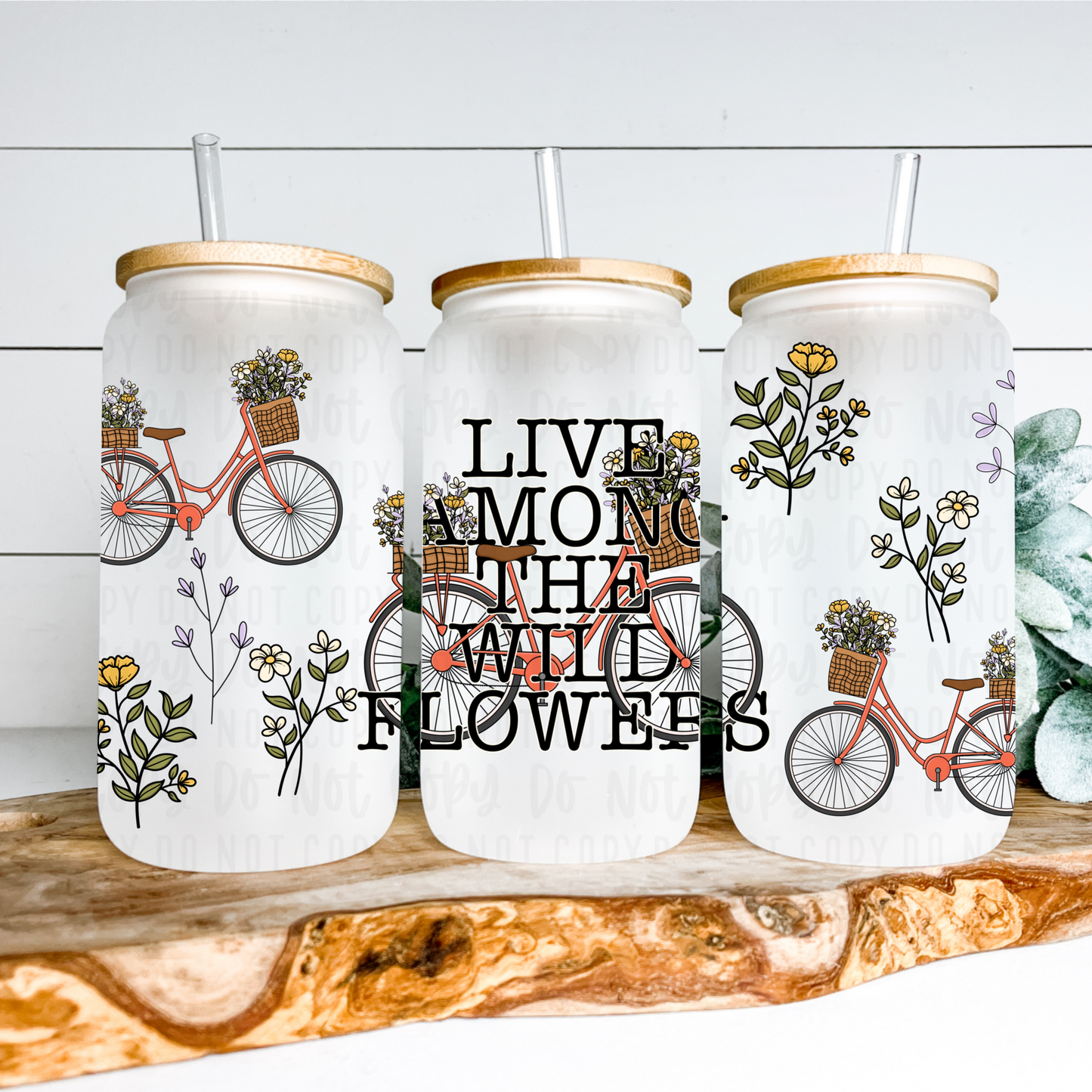 Live Among The Wild Flowers 16oz Tumbler Wrap