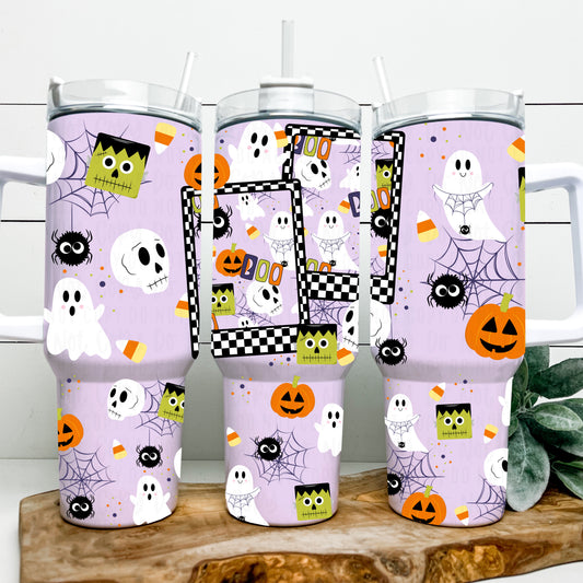 Boo 40oz Tumbler Wrap | Transparent Background Included