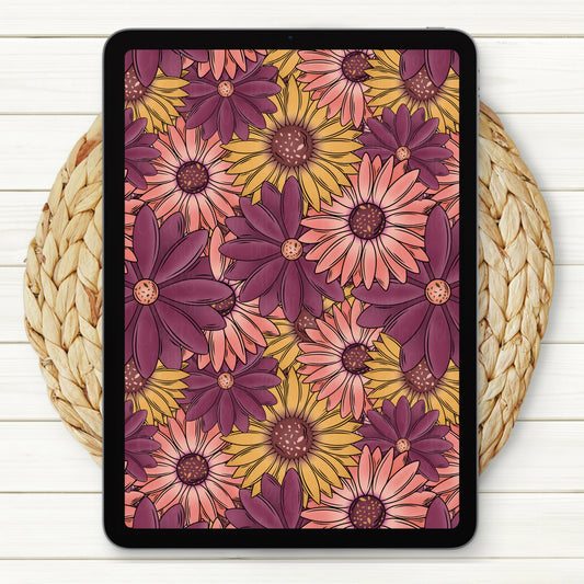 Summer Florals Seamless Digital Paper | Two Scales Included