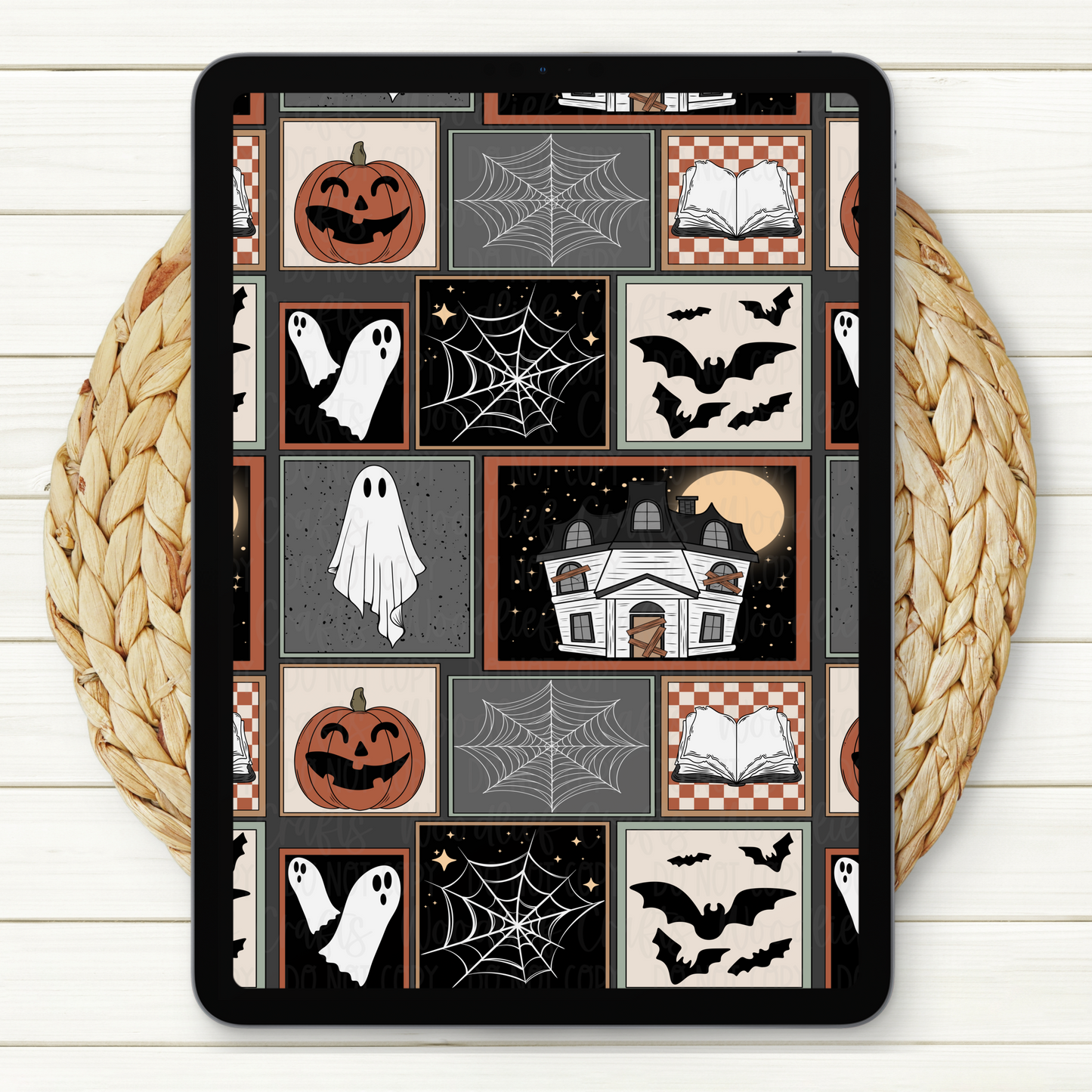 Halloween Frames Seamless Digital Paper | Two Scales Included