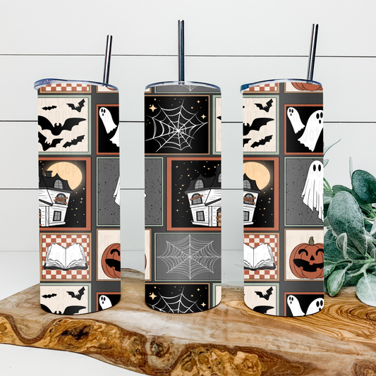 Hallloween Frames 20oz Tumbler Wrap | Seamless Tumbler Wrap