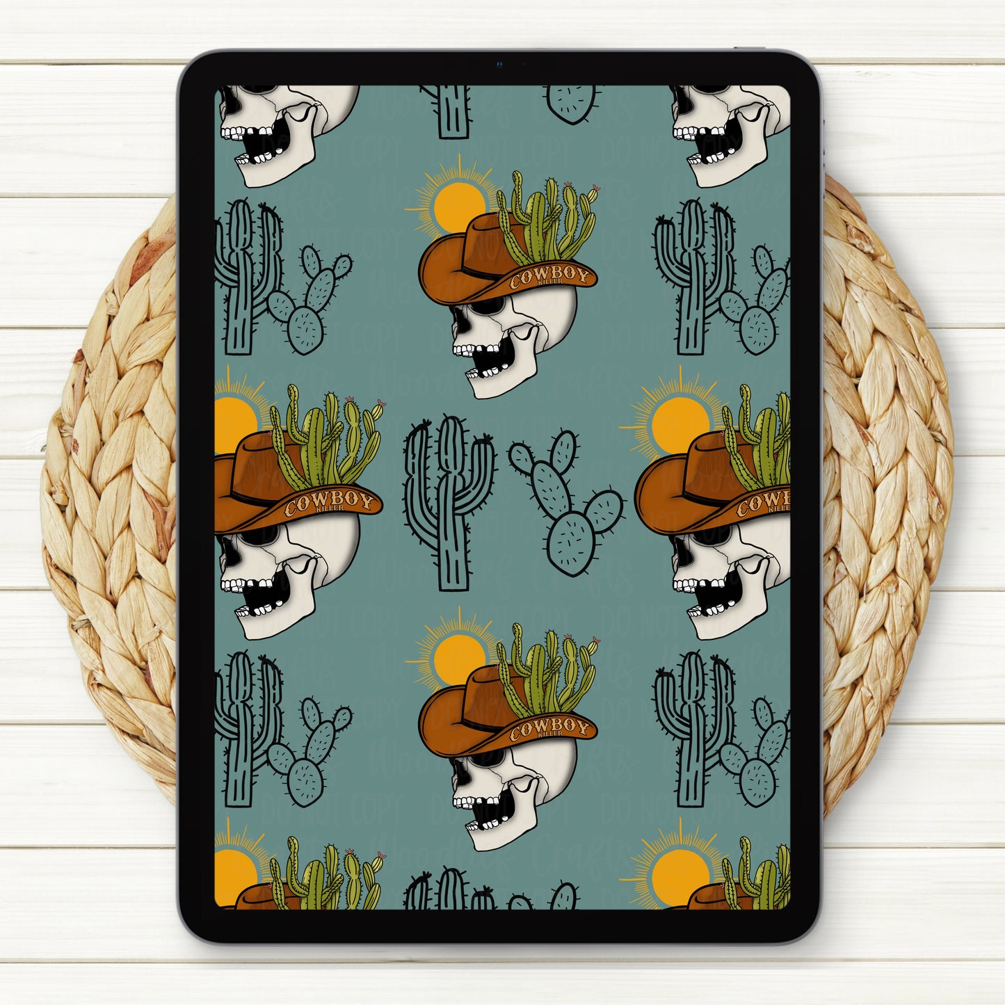 Cowboy Killer Seamless Digital Paper | Two Scales Included