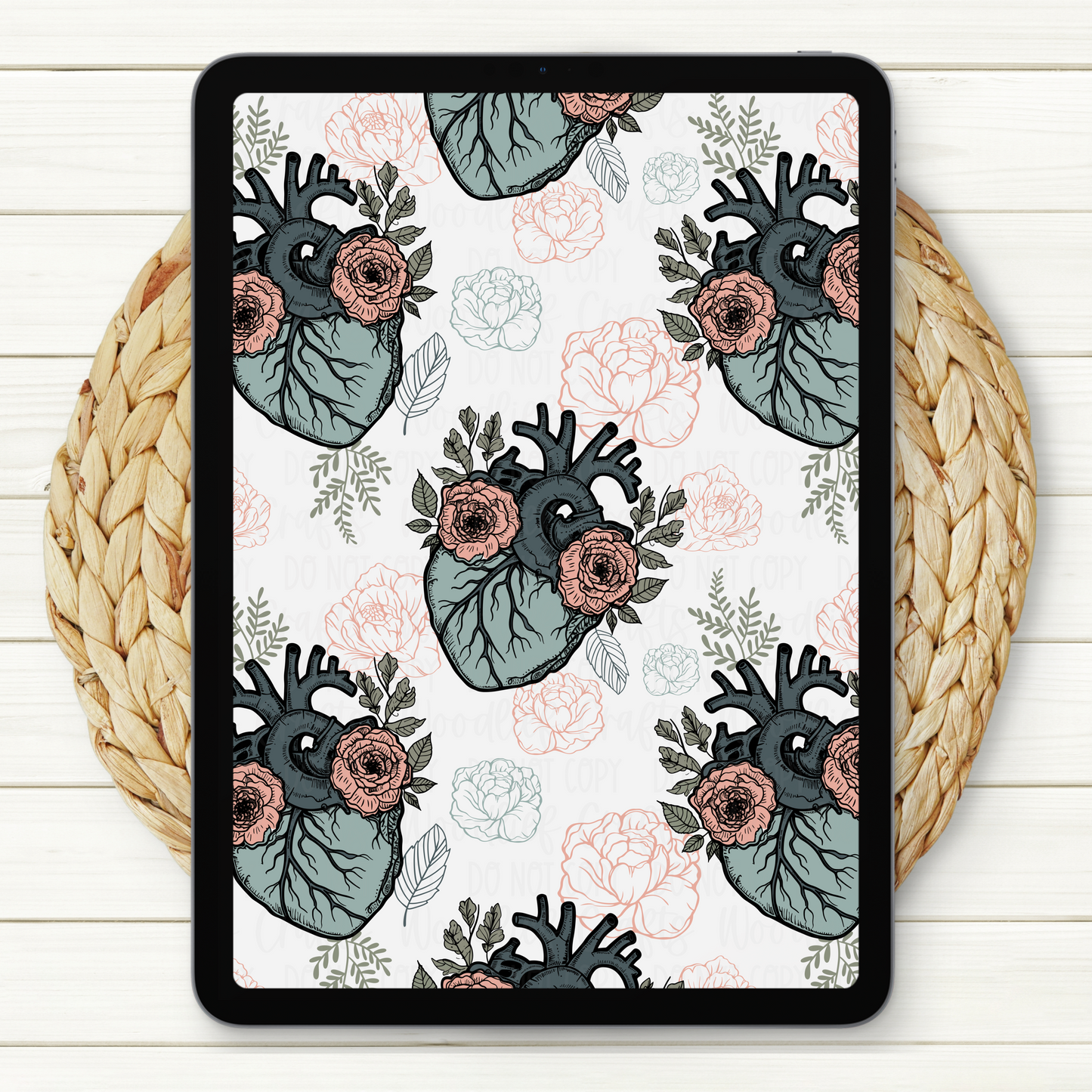 Do What Makes Your Heart Bloom Seamless Digital Paper | Two Scales Included