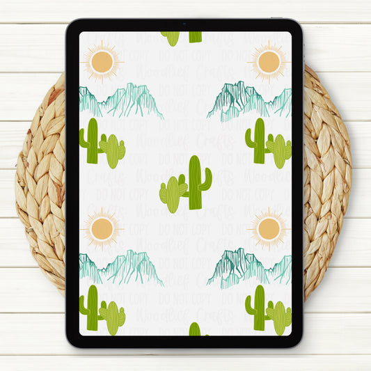 Desert Mountain Seamless Digital Paper | Two Scales Included