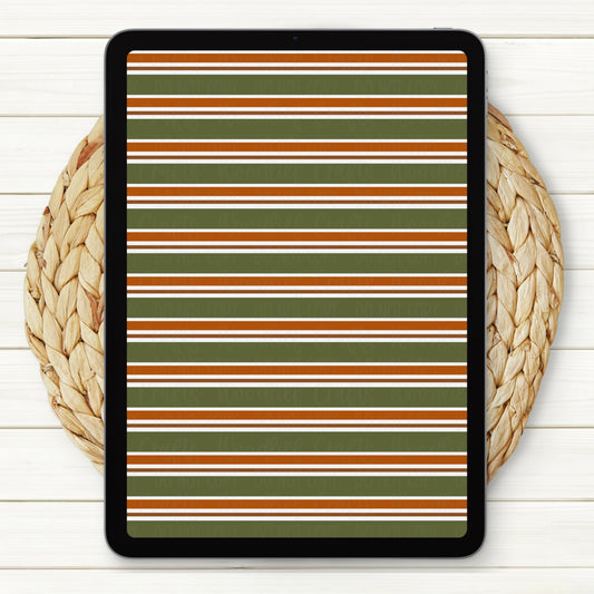 Fall Stripes Seamless Digital Paper | Two Scales Included
