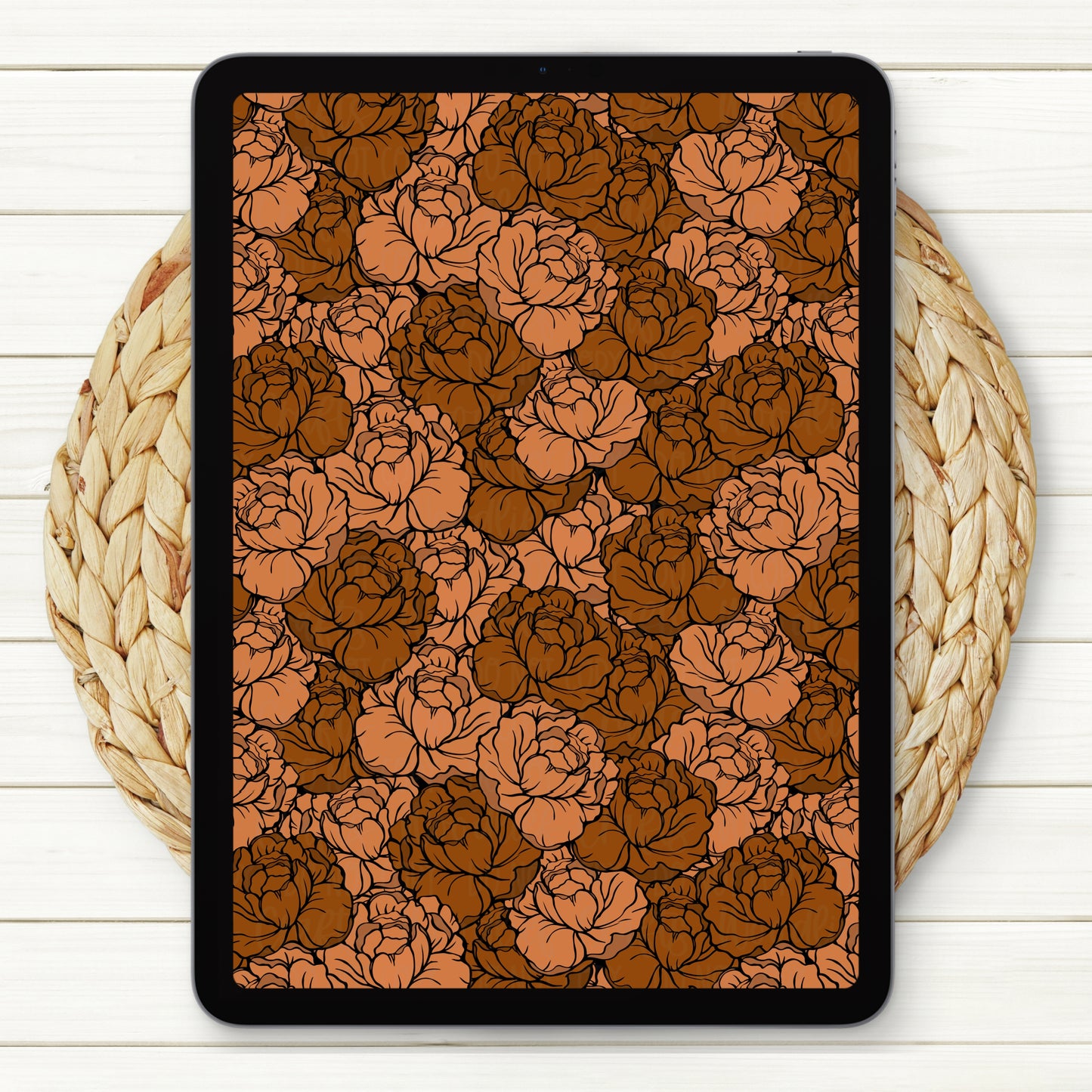 Fall Peonies Seamless Digital Paper | Two Scales Included