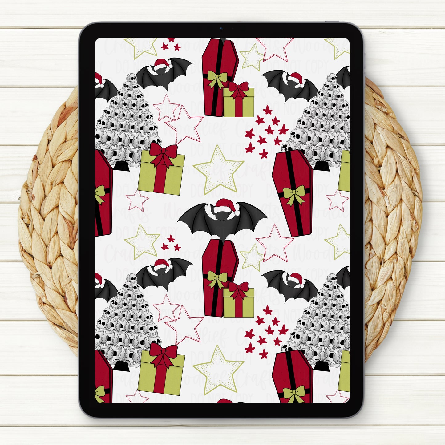 Have Yourself A Spooky Little Christmas Seamless Digital Paper | Two Scales Included