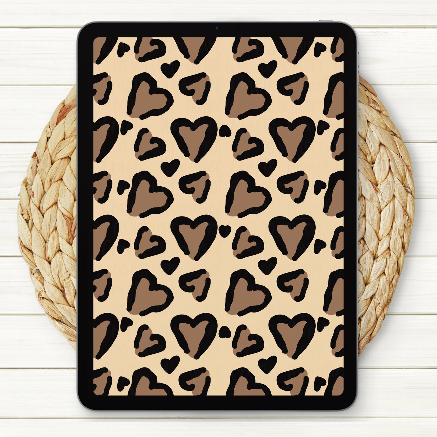 Leopard Heart Print Seamless Digital Paper | Two Scales Included