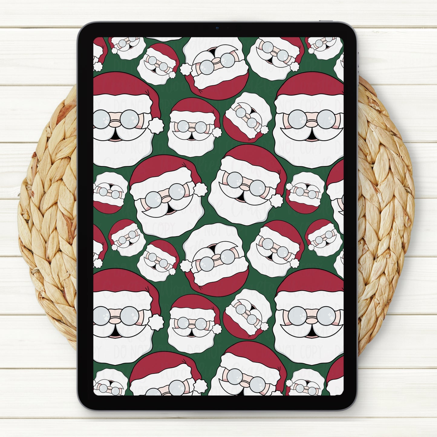 Holly Jolly Christmas Seamless Digital Paper | Two Scales Included | Green