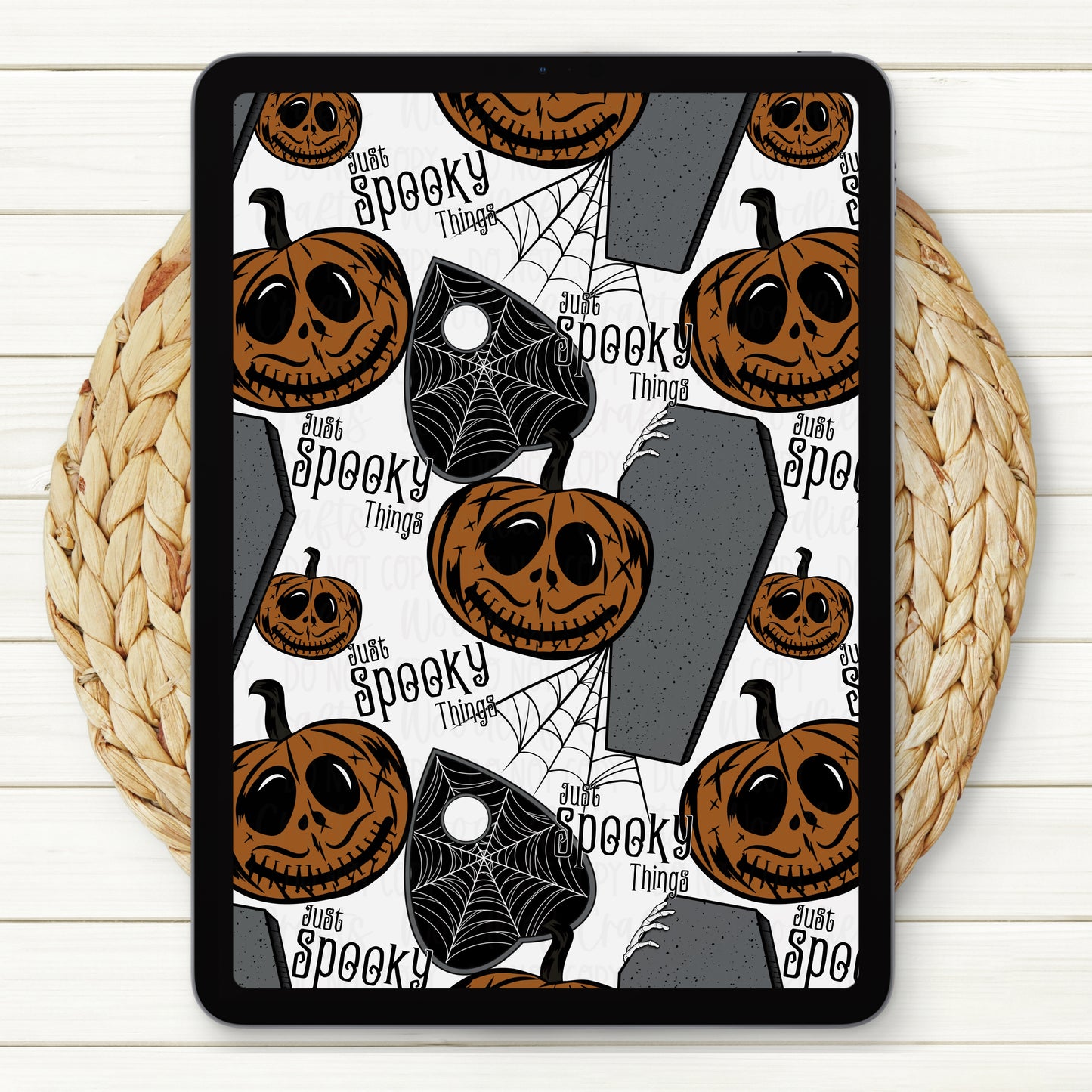 Just Spooky Things Seamless Digital Paper | Two Scales Included