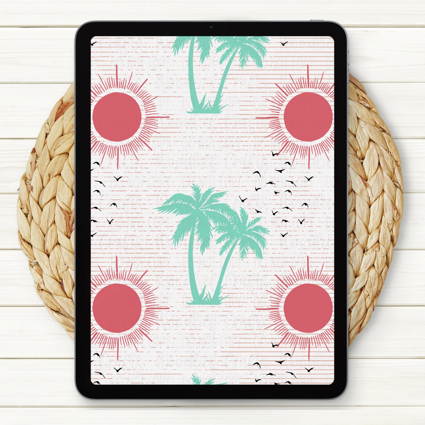 Palm Trees Seamless Digital Paper | Two Scales Included