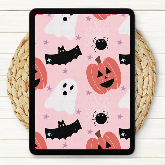 Pastel Halloween Seamless Digital Paper | Two Scales Included