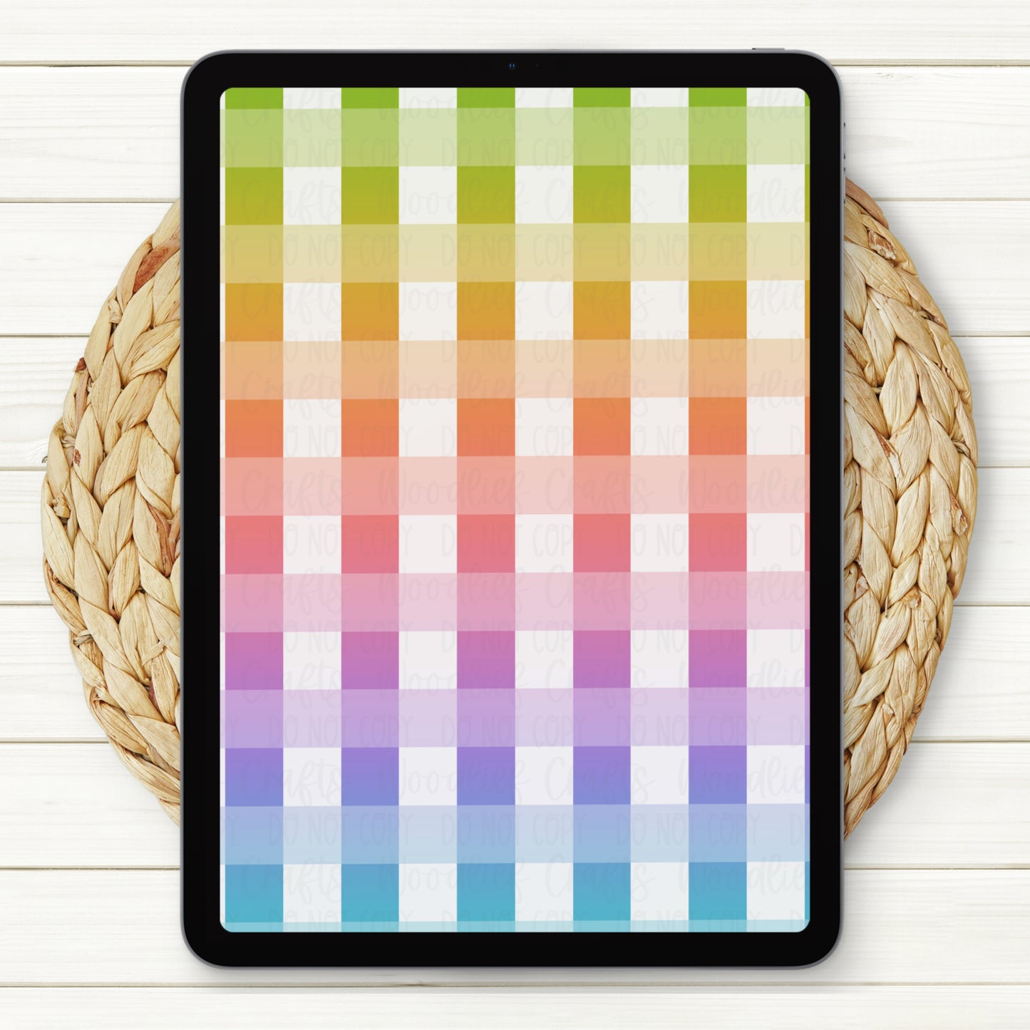 Rainbow Pastel Plaid Seamless Digital Paper | Two Scales Included