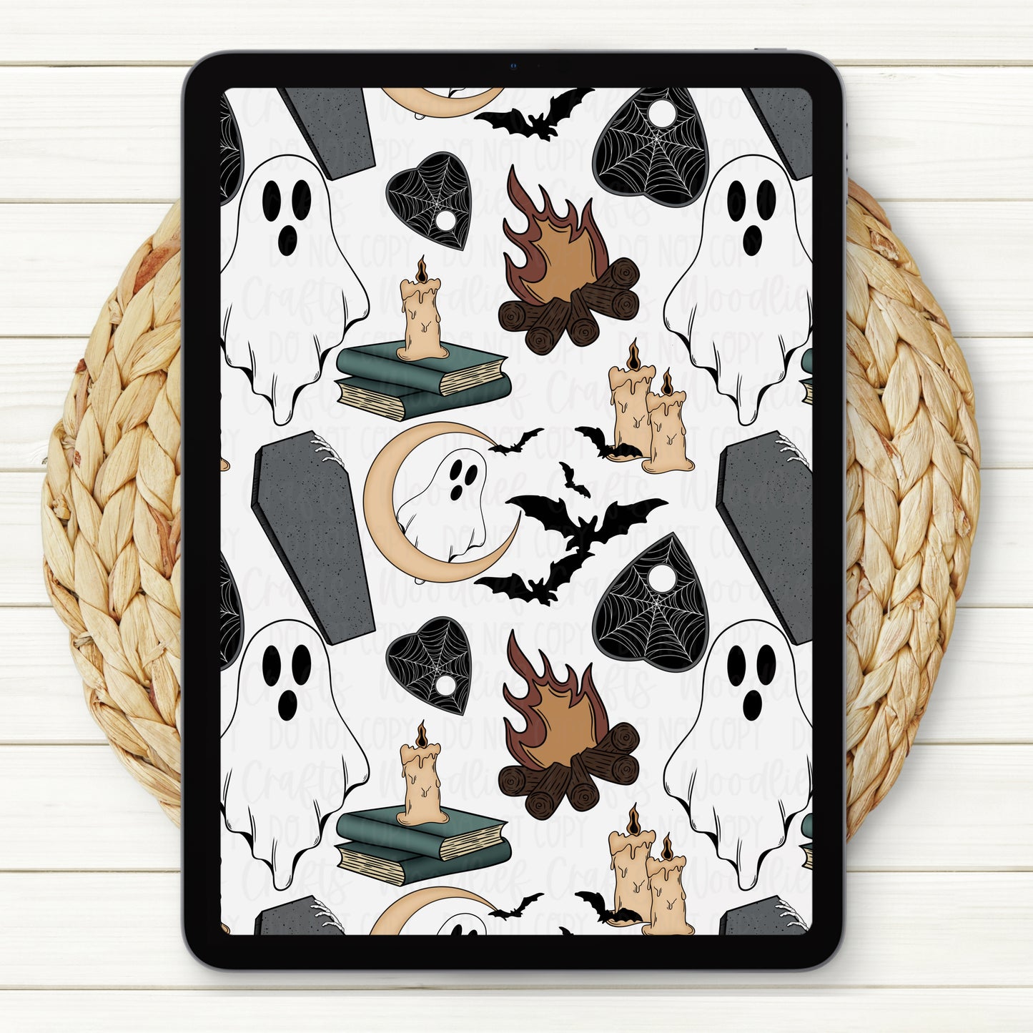 Spooky Shadows Seamless Digital Paper | Two Scales Included