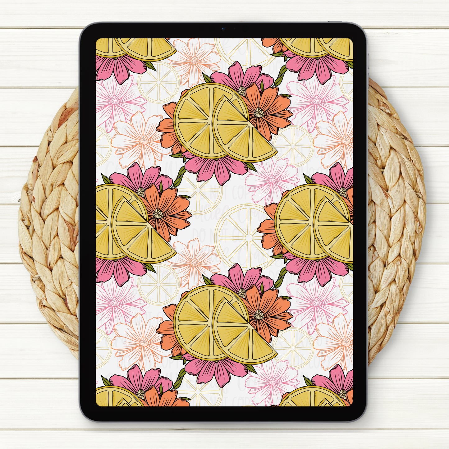 Squeeze The Day Seamless Digital Paper | Two Scales Included