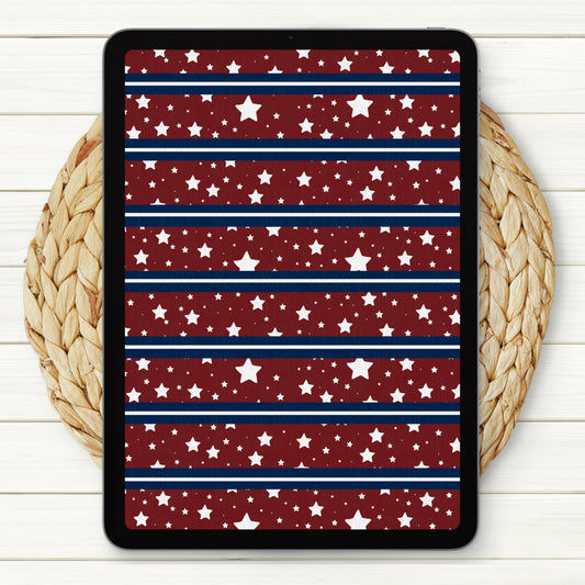 Stars And Stripes Seamless Digital Paper | Two Scales Included