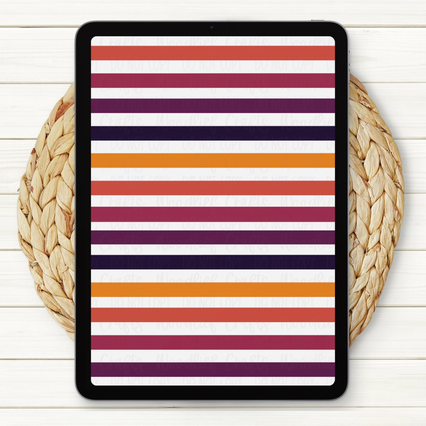 Sunset Ombré Stripes Seamless Digital Paper | Two Scales Included