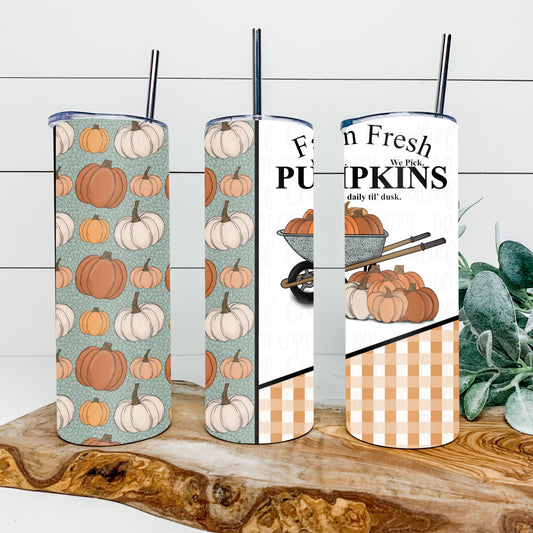 Farm Fresh Pumpkins 20oz Tumbler Wrap | Split Tumbler Wrap