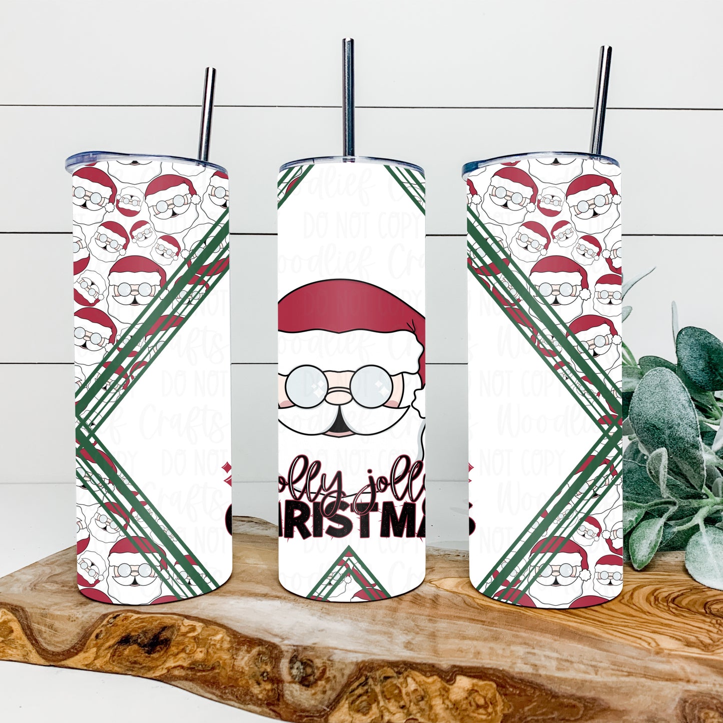 Holy Jolly Christmas 20oz Tumbler Wrap | X Split Tumbler Wrap | Seamless Tumbler Wrap