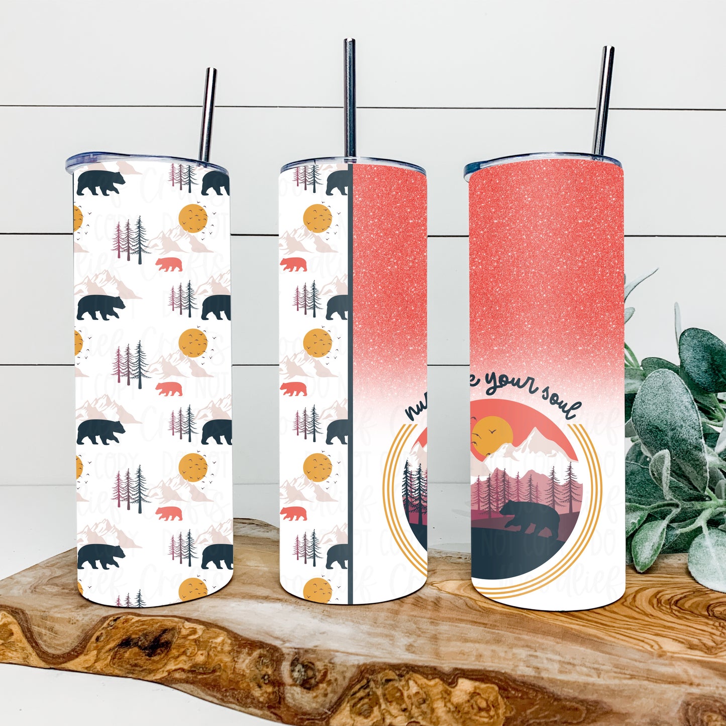 Nurture Your Soul 20oz Tumbler Wrap | Split Tumbler Wrap